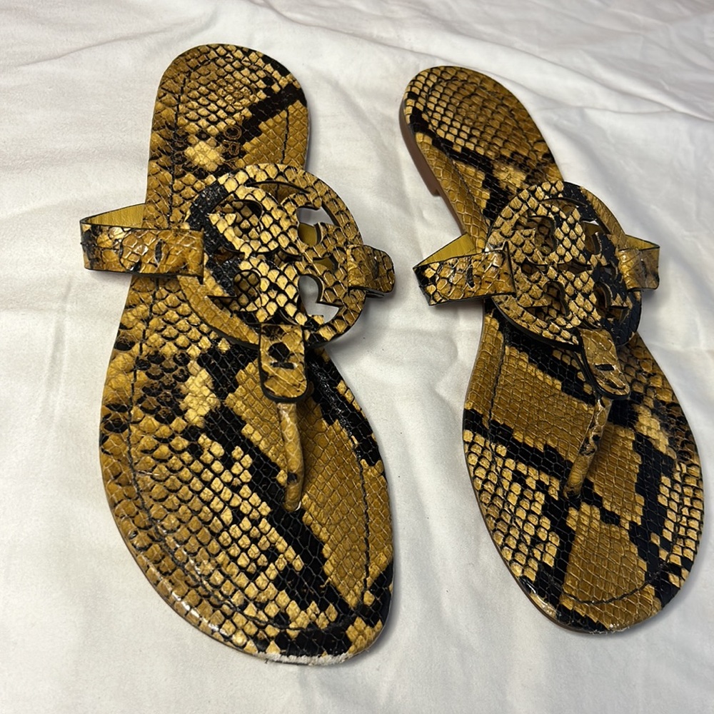 Snake Print Tory Burch Sandals - Picture 3 of 4